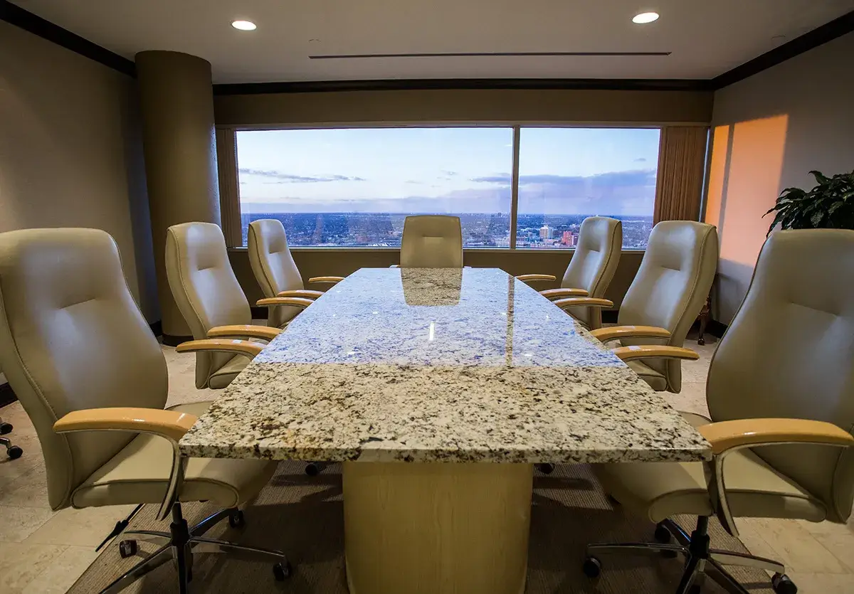 Conference room overlooking Oklahoma City